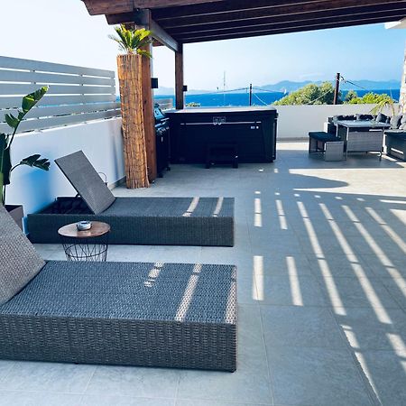 Odyssea Top View & Hot Jacuzzi Front Beach Kremastí Exterior foto