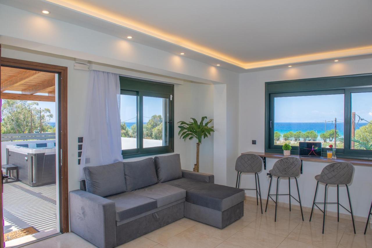 Odyssea Top View & Hot Jacuzzi Front Beach Kremastí Exterior foto